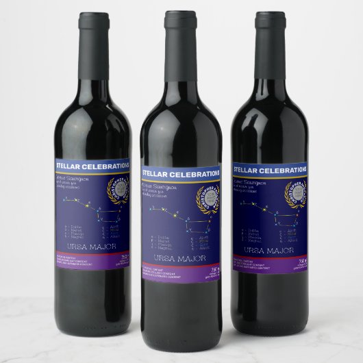Étiquette Pour Bouteilles De Vin Constellation Ursa major (Bouteilles)