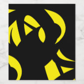 Étiquette Pour Bouteilles De Vin Contemporain Jaune / Noir (Étiquettes simples)