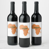 Étiquette Pour Bouteilles De Vin Continent africain (Bouteilles)