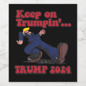 Étiquette Pour Bouteilles De Vin Continuer sur Trumpin (Étiquettes simples)