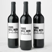 Étiquette Pour Bouteilles De Vin Convient bien avec Graduation, Diplôme de Diplôme (Bouteilles)