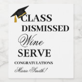 Étiquette Pour Bouteilles De Vin Convient bien avec les diplômés de l'université (Étiquettes simples)