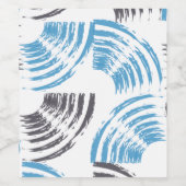 Étiquette Pour Bouteilles De Vin Cool, moderne, bleu abstrait tendance (Étiquettes simples)