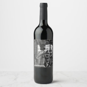 Étiquette Pour Bouteilles De Vin Cool, photo urbaine et moderne des chevaux du