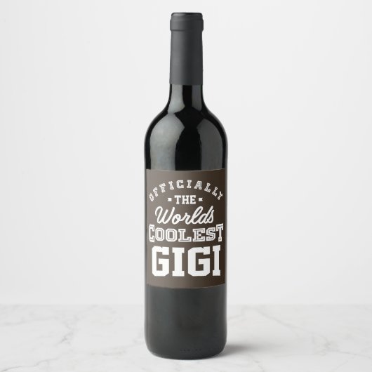 Étiquette Pour Bouteilles De Vin Coolest Gigi (Devant)