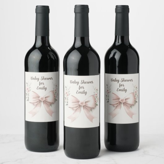 Étiquette Pour Bouteilles De Vin Coquette Bow (Bouteilles)