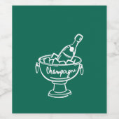 Étiquette Pour Bouteilles De Vin Coquette Champagne (Étiquettes simples)
