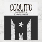 Étiquette Pour Bouteilles De Vin Coquito 100% Puertorico (Étiquettes simples)