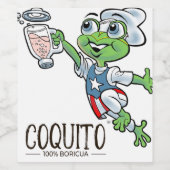 Étiquette Pour Bouteilles De Vin coquito bien Porto Rico (Étiquettes simples)