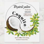 Étiquette Pour Bouteilles De Vin Coquito Coconut Fruit tropical (Étiquettes simples)