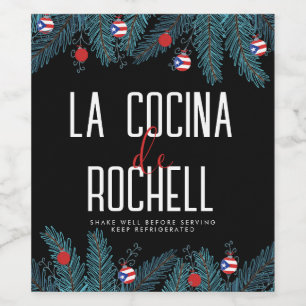 Étiquette Pour Bouteilles De Vin Coquito de Noël