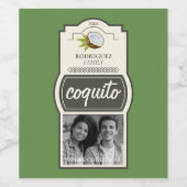 Étiquette Pour Bouteilles De Vin Coquito de noix de coco tropical (Étiquettes simples)
