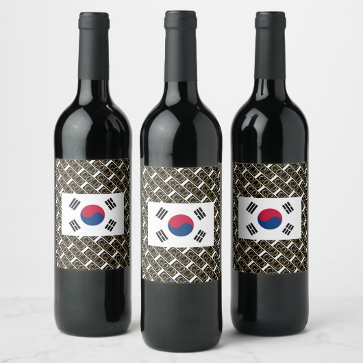 ÉTIQUETTE POUR BOUTEILLES DE VIN CORÉE DU SUD (Bouteilles)
