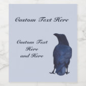 Étiquette Pour Bouteilles De Vin Corneille personnalisable (Étiquettes simples)