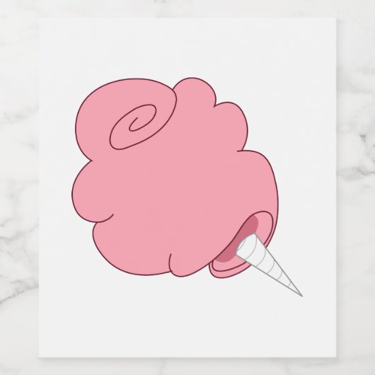 Étiquette Pour Bouteilles De Vin Coton Candy (Étiquettes simples)