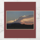 Étiquette Pour Bouteilles De Vin Coucher de soleil (Étiquettes simples)