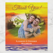 Étiquette Pour Bouteilles De Vin Coucher de soleil 2443 (Étiquettes simples)