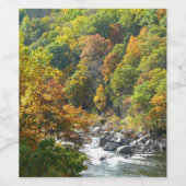 Étiquette Pour Bouteilles De Vin Couleur d'automne dans le parc d'état d'Ohiopyle (Étiquettes simples)