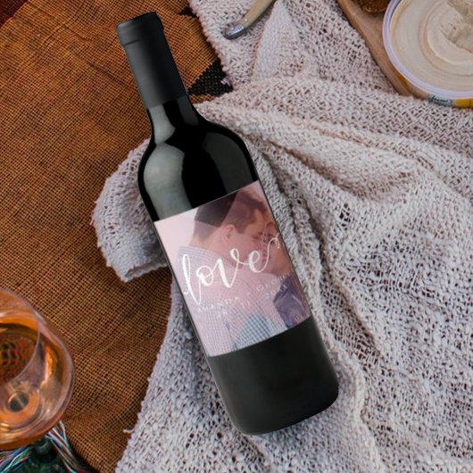 Étiquette Pour Bouteilles De Vin Couleur Pastel | Amour | Photo |