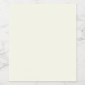 Étiquette Pour Bouteilles De Vin Couleur solide ivoire (Étiquettes simples)