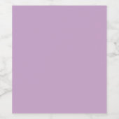 Étiquette Pour Bouteilles De Vin Couleur solide Lilac (Étiquettes simples)