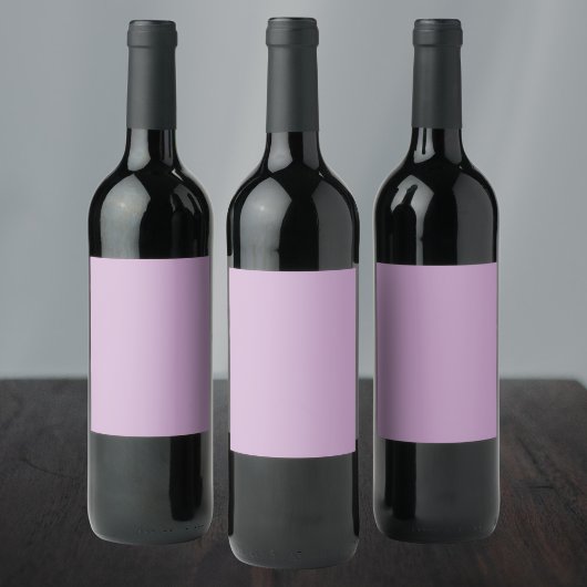 Étiquette Pour Bouteilles De Vin Couleur solide Lilac