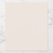 Étiquette Pour Bouteilles De Vin Couleur solide lin (Étiquettes simples)