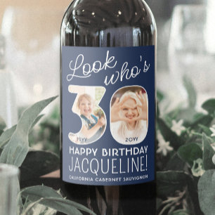 Étiquette Pour Bouteilles De Vin Couleurs DIY • Joyeux 30e Anniversaire 2 Photos
