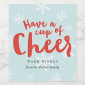 Étiquette Pour Bouteilles De Vin Coupe de Cheer (Étiquettes simples)
