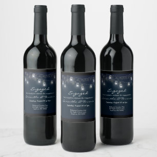 Étiquette Pour Bouteilles De Vin Couple Mason Couple Jar Lumières Keepsaké