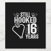 Étiquette Pour Bouteilles De Vin Couples mariés 16 ans (Étiquettes simples)