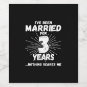 Étiquette Pour Bouteilles De Vin Couples mariés 3 ans Funny 3e anniversaire (Étiquettes simples)