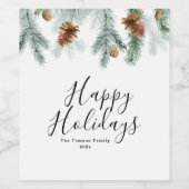 Étiquette Pour Bouteilles De Vin couronne de verdure (Étiquettes simples)