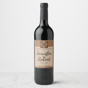Étiquette Pour Bouteilles De Vin Coussin celtique en crème et Étiquette de vin roui