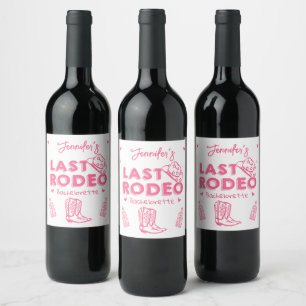 Étiquette Pour Bouteilles De Vin Cowgirl Dernier Rodeo Bachelorette Party