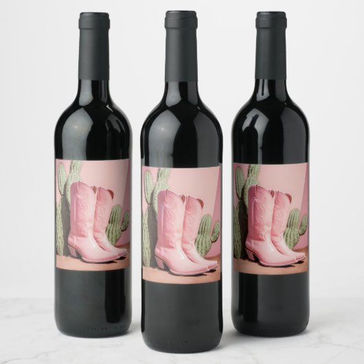 Étiquette Pour Bouteilles De Vin Cowgirl Rosé (Bouteilles)