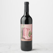 Étiquette Pour Bouteilles De Vin Cowgirl Rosé (Devant)