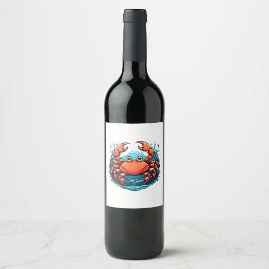 Étiquette Pour Bouteilles De Vin crabe-drole (Devant)