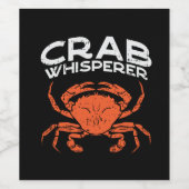 Étiquette Pour Bouteilles De Vin Crabe Vintage (Étiquettes simples)