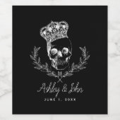 Étiquette Pour Bouteilles De Vin Crâne royal (Étiquettes simples)