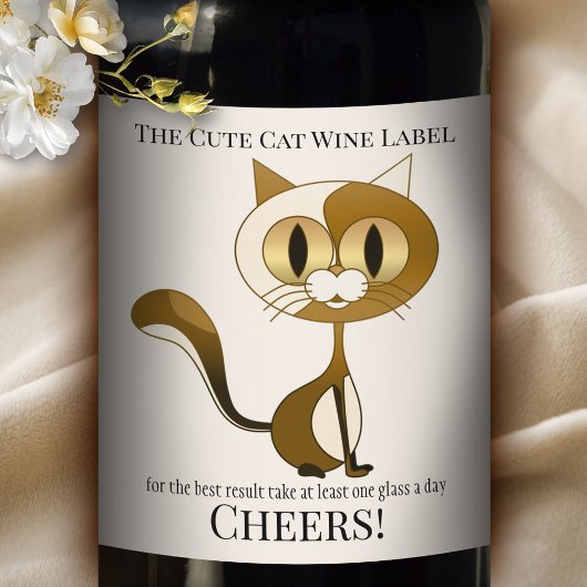 Étiquette Pour Bouteilles De Vin Crazy Cat Lady Funny Vin Étiquette