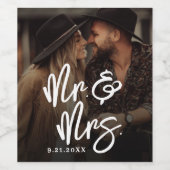 Étiquette Pour Bouteilles De Vin Create Your Own Photo Wedding (Étiquettes simples)