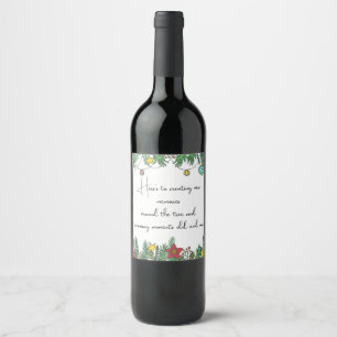 Étiquette Pour Bouteilles De Vin Création de souvenirs autour de l'arbre