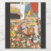 Étiquette Pour Bouteilles De Vin Crèche à l'indienne (Étiquettes simples)