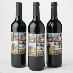 Étiquette Pour Bouteilles De Vin Créez votre propre collage de 8 photos