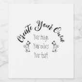 Étiquette Pour Bouteilles De Vin Créez votre propre personnalisation (Étiquettes simples)