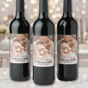 Étiquette Pour Bouteilles De Vin Créez Votre Propre Photo de Texte