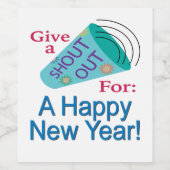 Étiquette Pour Bouteilles De Vin Criez pour une bonne année (Étiquettes simples)