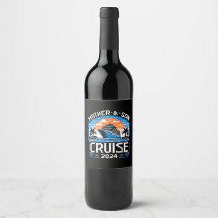 Étiquette Pour Bouteilles De Vin Croisière mère et fille 2024