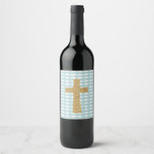 Étiquette Pour Bouteilles De Vin Croix de Lumière Jésus Christ (Devant)